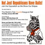 Poster "Not Just Republicans Have Balls" for Counterinaugural ball
