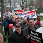 Redefeat Trump signs at protest rally